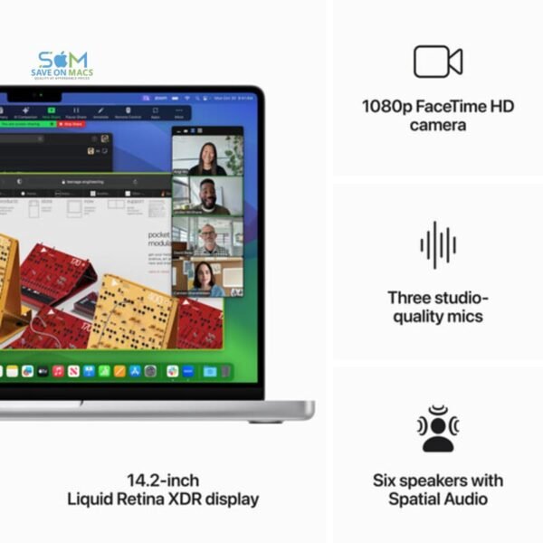 (Refurb Excellent)-Apple MacBook Pro 14.2" M3 MR7J3LL/A (Late 2023, A2992)-Apple M3 8-Core-10 Core GPU-8GB RAM-512GB SSD-Silver-1 Year Warranty - Image 4