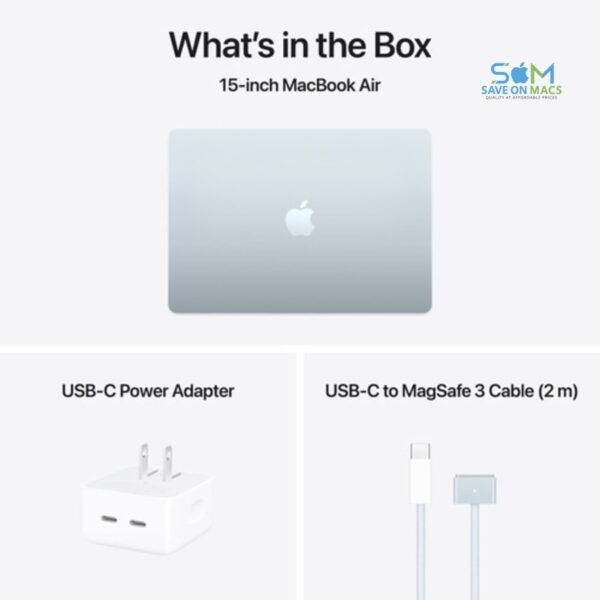 (Refurbished Excellent)-Apple MacBook Air 15.3" MC7C4LL/A (2025, A3241)-Apple M4 10-Core Chip-10-Core GPU-16GB RAM-512GB SSD-Sky Blue-1 Year Warranty - Image 4