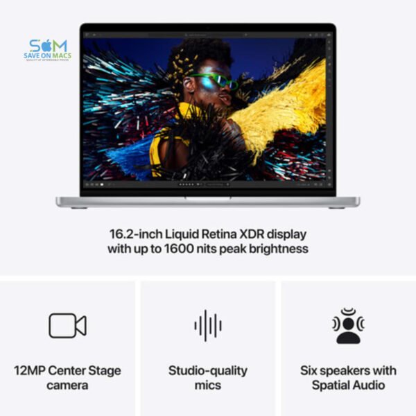 (Open Box)-Apple MacBook Pro 16.2" MX2T3LL/A (2024, A3403)-Apple M4 Pro 14-Core Chip-20-Core GPU-24GB RAM-512GB SSD-Silver-1 Year Warranty - Image 3