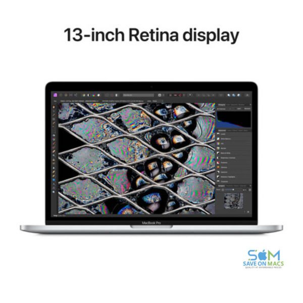 (Open Box)-Apple MacBook Pro 13.3" w/Touch Bar MNEP3LL/A (2022, A2338)-Apple M2 8-Core Chip-10-Core GPU- 8GB RAM-Silver-1 Year Warranty - Image 3