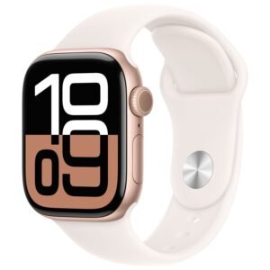 Open Box - Apple Watch Series 10 (GPS) 42mm Rose Gold Aluminum Case with Light Blush Sport Band - Small/Medium - US Version